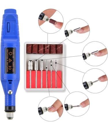 Kathy Professional Nail File Electric Drill Machine for Acrylic Nails - Manicure Pedicure Tool in Blue for Home Salon - Buy Online on GoSupps.com