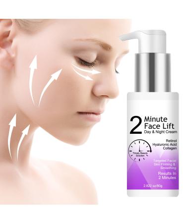 Instant Face Lift Cream 2 Minute Temporary Skin Tightening Cream with Retinol Hyaluronic Acid & Collagen Visibly Firming & Lifting Day & Night Facial Moisturizer 2.822 oz - Buy Online on GoSupps.com