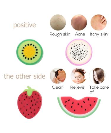 LALAFINA 4pc Fruit Bath Sponges - Kids Cute Body Scrubbers for Shower, Bathing Accessories - Buy Online on GoSupps.com