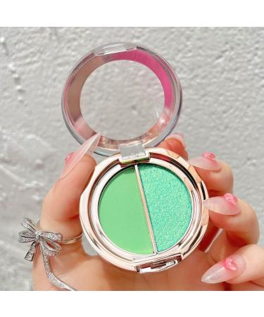 Timipoo Double Color Eye Shadow Palette - High Pigment Matte, Shimmer & Metal Shades - Waterproof & Long-lasting - 08 Shallow Lake Green - Buy Online on GoSupps.com