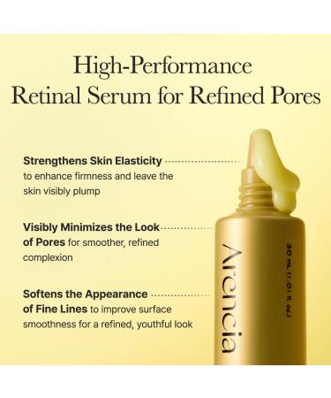 Arencia Retinal Booster Shot Serum Firming Advanced Night Serum with Caffeine and Ectoin for Mature Skin Pore Minimizing WFine Lines & Wrinkles Korean Skincare 30ml/1.01 fl.oz 1.01 Fl Oz (Pack of 1) - Buy Online on GoSupps.com