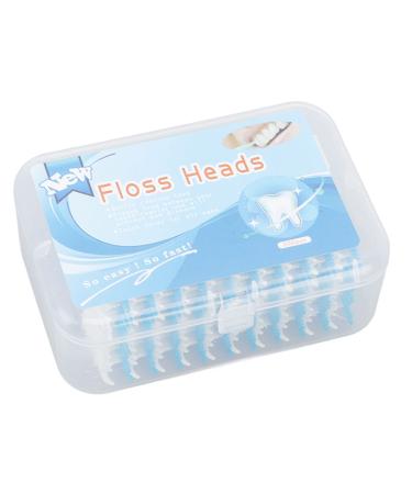 Haofy tooth cleaning brush Plaque removal 200 pieces of portable soft interdental brush silicone head safe for domestic oral care (blue)