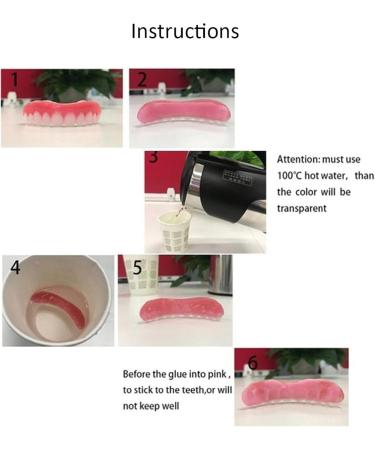Xzlzmd Pebble Dentures - Cosmetic Veneer Teeth Prosthesis for Cracked or Missing Teeth | Reversible Perfect Smile | 3 Pairs - Buy Online on GoSupps.com