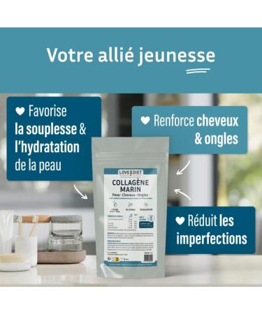 Love & Diet Marine Collagen + Zinc B5 B6 B8 Skin Nails Hair 60 Capsules - Buy Online on GoSupps.com