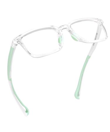 LifeArt Kid Blue Light Blocking Glasses Filter 85% of Harmful Blue Light Anti Eyestrain and Blurry Computer Glasses Cut UV400 Anti Glare(Green) 5158_c8