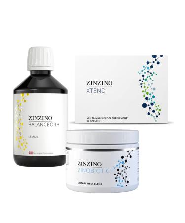 ZinZino ZinZino Health Protocol Kit - BalanceOil+ Lemon 300ml ZinoBiotic+ & Xtend - Premium Dietary Supplement Kit