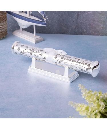 Custom Engraved Silver Birth Certificate Holder with Stand - Personalized Gift Box Included - Buy Online on GoSupps.com