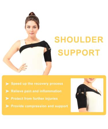 Shoulder Joint Brace for Pain Relief | Adjustable Rotator Cuff Support & Immobilizer for Subluxation Fracture Rehab - Buy Online on GoSupps.com