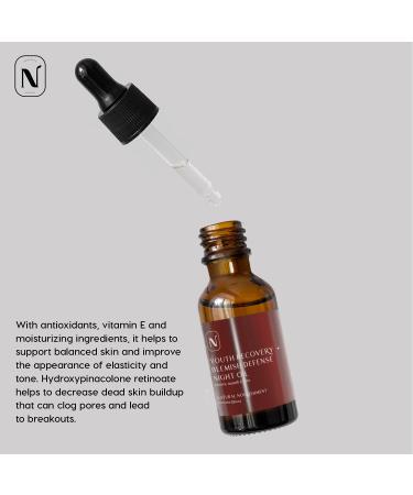 NOACIER Blemish Defense Night Face Serum - Hydrating Oil for Acne Aging & Dark Spots with Squalane Rosehip Vitamin E & Retinol - Youth Recovery Solution - Buy Online on GoSupps.com