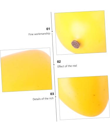 Zerodeko 3pcs Fake Fruit Fruit Model Model Simulated Fruit Creative Playthings Decor for Kitchen Fruit Ornament Fruit Desk Decorations Fruit Toys Creative Toys Mango Ornaments - Buy Online on GoSupps.com