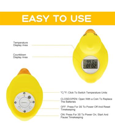 Digital Baby Bath Tub Thermometer - Upgraded Duck Toy with Temperature Alerts for Infants & Toddlers - Buy Online on GoSupps.com