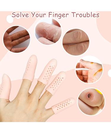 16Pcs Breathable Gel Finger Cots with Air Holes - Finger Protectors for Wound Healing and Cracking - Buy Online on GoSupps.com