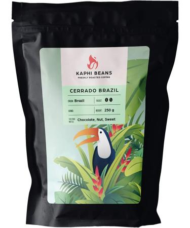 Kaphi Beans Single Origin Medium Roast Cerrado Brazil Coffee- Freshly Roasted (Filter 2kg) Filter 250 g (Pack of 1)