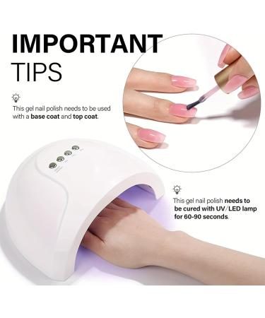 Milky White Gel Nail Polish - White Gel Nail Polish - French Manicure Gel Polish - High Glossy White Nail Varnish - Nude Color Translucent Nail Gel Soak Off UV LED Nail Lamp - Buy Online on GoSupps.com