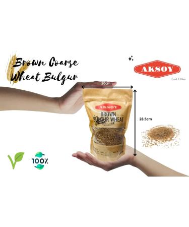 Aksoy Brown Bulgur Wheat 5KG - Premium Quality, 100% Whole Grain Bulgur - 5.0 Kilograms - Buy Online on GoSupps.com