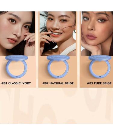 Oil Control Face Pressed Powder - Matte Smooth Flawless Setting Makeup | Waterproof Long Lasting #03 Pure Beige - Buy Online on GoSupps.com
