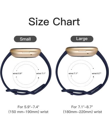 Charlam 6 Pack Replacement Arm Straps for Fitbit Versa 3/4 & Sense | Soft Sports Armbands for Men & Women | Klein S 5.9-7.4 - Black Gray White Pine Green Navy Blue - Buy Online on GoSupps.com