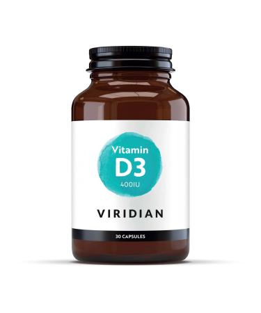 Viridian - Vitamin D3 400IU 30 Caps | Support Bones Teeth & Immunity | Clinically Studied Source | Nutritionist Formulated | Exclusively Active Ingredients