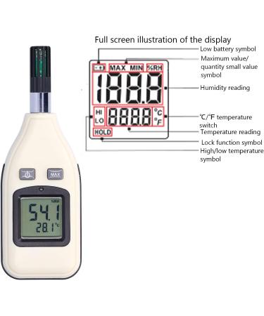 Buy High-Precision Digital Thermometer Hygrometer - Backlit LCD Accurate Temperature & Humidity Measurement for Home & Office - Buy Online on GoSupps.com