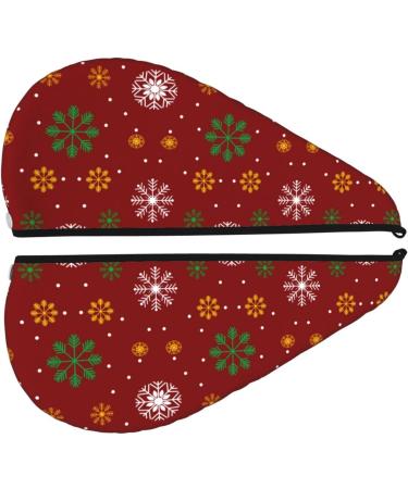Merry Christmas Microfiber Hair Towel - Ultra-Absorbent Coral Velvet Wrap for Long Curly and Thick Hair | Quick Dry Gift for Women - Buy Online on GoSupps.com