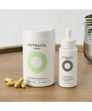 Nutrafol Women's Hair Growth Supplements & Serum | Clinically Tested for Thicker Hair | Ages 18-44 | 1 Month Supply - 1.7 Fl Oz - Buy Online on GoSupps.com