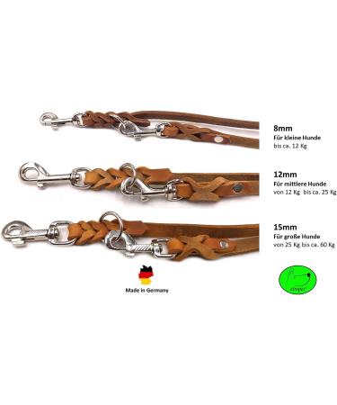 Adjustable Double Linen Dog Liner for Small & Large Dogs - 5m x 15mm Cognac - Buy Online on GoSupps.com