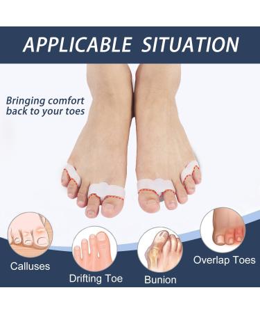 YUTTTPL 8 Pcs Toe Separators with 2 Loops Big Toe 2 Little Toe Corrector Toe Straighteners Hallux Valgus Correction Gel Toe Separator for Bunion Pain and Overlapping Toe Reduce Pain and Rubbing - Buy Online on GoSupps.com