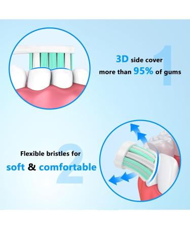 Replacement Toothbrush Heads for Philips Sonicare - Medium Soft Bristles Compatible Electric Toothbrush Refill Pack of 10 - Buy Online on GoSupps.com