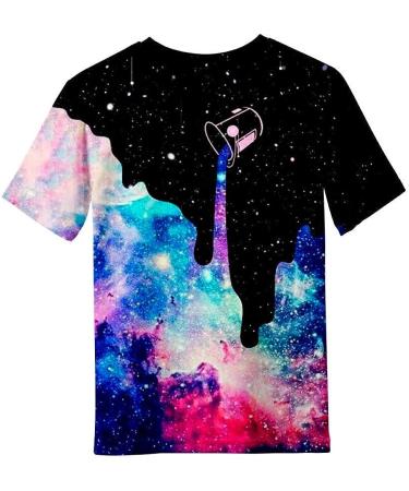 Kids Boys Teen Girls Summer T-Shirt Print Blouse | Casual 3D Top | Shelf Bra | Black | Size 7-8 Years - Buy Online on GoSupps.com