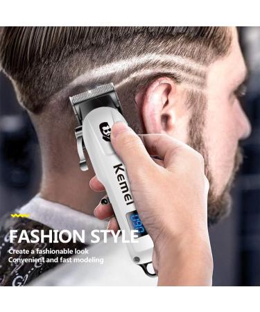 Buy KEMEI KM-232 Electric Beard Trimmer for Men - Cordless Hair Clipper Kit with LED Display - Best International Shipping - Buy Online on GoSupps.com