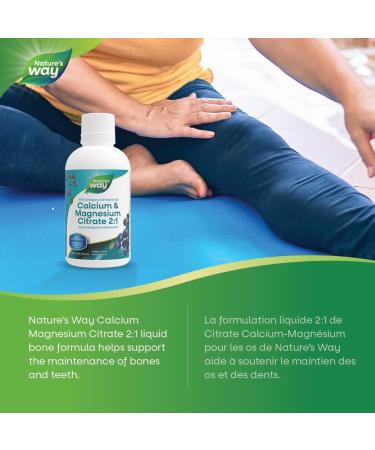 Nature's Way Calcium and Magnesium Citrate 2:1 - Liquid Supplement with Vitamin K2 and Collagen & Calcium and Magnesium Citrate 2:1 - Liquid Supplement with Vitamin D3 Vitamin K2 and Collagen - Buy Online on GoSupps.com