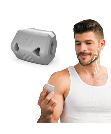 Jaw Exerciser for Men & Women  Jawline Exerciser Powerful Facial Exerciser for Sculpting Jawline Reduce Double Chin Tone & Slim Facial Contour Tighten Skin and Neck  Strengthen Jaw Muscles 45lb Gray Onesize Gray-45lb