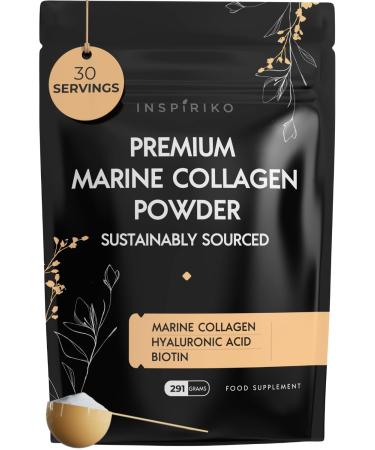 Marine Collagen Powder for Women - Marine Collagen with Hyaluronic Acid Vitamin C Biotin & MSM. Hydrolyzed Collagen Peptides Powder. 30 Servings 30 Servings (Pack of 1)
