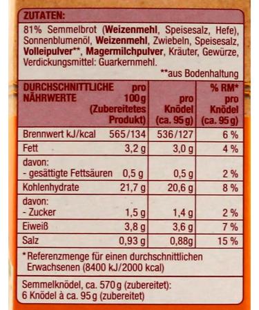 Buy Good & Cheap Bread Dumplings - Finely Seasoned Pack of 16 (16 x 200g) | International Shipping Available - Buy Online on GoSupps.com