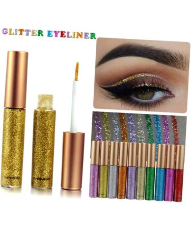 Mipcase 10pcs Eyeliner Pencil Glitter Eye Shadow Shiny Eyeshadow Liquid Eyeliner Liquid Eyeshadow Sequins - Buy Online on GoSupps.com