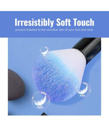 32pcs Makeup Brush Set - Professional Cosmetic Brushes for Foundation Eyeshadow & Lips with Stylish Blue Nylon Case - Buy Online on GoSupps.com