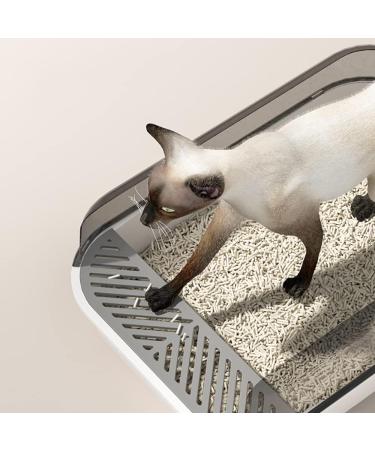 ZOOBERS Retro-Style Large Cat Litter Box with Anti-Splash High Sides Detachable Design Odor Control and Scoop Included (50x34x18 cm Or 20x14x7 inch Green) - Buy Online on GoSupps.com