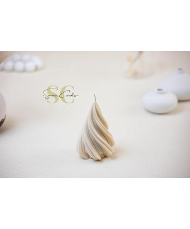 Set of 2 Swirl Cone Candles - 100% Natural Soy Wax - Gender Reveal & Birthday Gifts - Baby Pink & Baby Blue - White Petal Cashmere - Buy Online on GoSupps.com