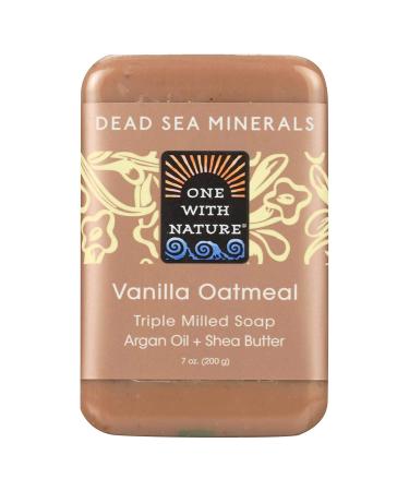 One With Nature Vanilla Oatmeal Dead Sea Mineral Soap  7 Ounce Bar Vanilla 7 Ounce