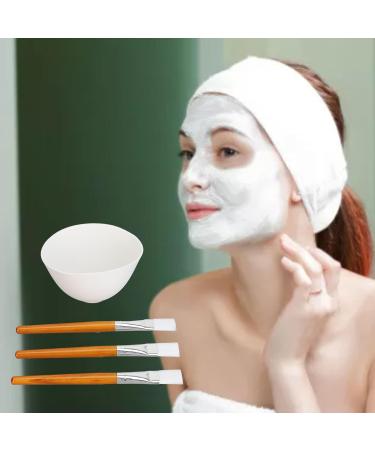 Facemask Mixing Tool Set Wooden Brush Set Reusable Silicone Face Mask Bowl Multifunctional Adjustable Thickness Ideal for Oils and Moisturizers - Buy Online on GoSupps.com