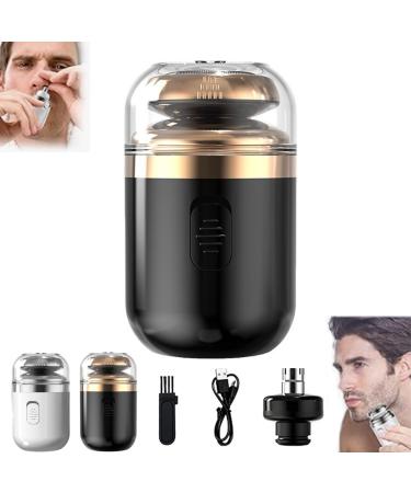 Portable Multifunctional Capsule Shaver Mini Shavers for Men Men's Electric Razor for Face Mini Portable Electric Shaver Mens Mini Shavers Type-C Charging (Black)