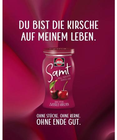 Schwartau Samt Cherry Fruit Spread - Smooth Two Kinds of Cherries 270g | Stone-Free & Piece-Free Delicacy for International Shipping - Buy Online on GoSupps.com