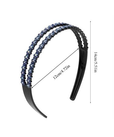 Elegant Rhinestone Hair Accessories Set - Non-Slip Headbands & Slippery Hair Ripes for Women - Buy Online on GoSupps.com