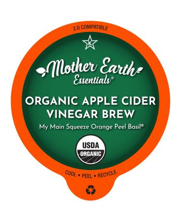 Organic Apple Cider Vinegar Tea Pods with The Mother by Mother Earth Essentials - My Main Squeeze Orange Peel Basil - 12 Single Serving Pods - Keurig Compatible - Buy Online on GoSupps.com