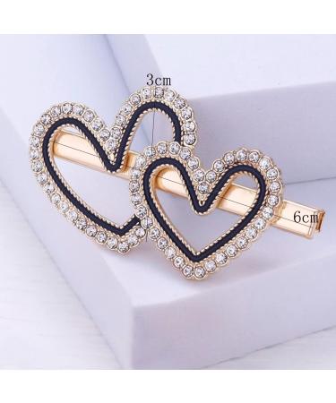Gold Pearl Heart Hair Clip | Crystal Rhinestone Barrette for Women & Girls | Handmade Fashion Accessory for Wedding, Valentines, Christmas | Summer Holiday Gift - Buy Online on GoSupps.com