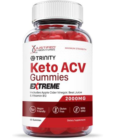 Trinity Keto ACV Gummies 10 Pack - Extreme Formula 2000MG Vegan Non GMO with Pomegranate & Beet Juice Powder - B12 600 Gummys - Buy Online on GoSupps.com