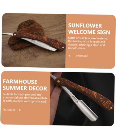 Shop Housoutil Hairdressing Blade Safety Razor - Premium Eyebrow & Beard Razor with Rustproof Steel & Wooden Holder - Perfect for Men - Buy Online on GoSupps.com
