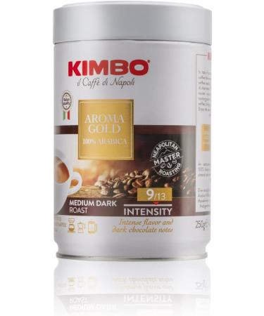 Kimbo Aroma Gold 100% Arabica Ground Coffee - 250g Tin - Buy Online on GoSupps.com