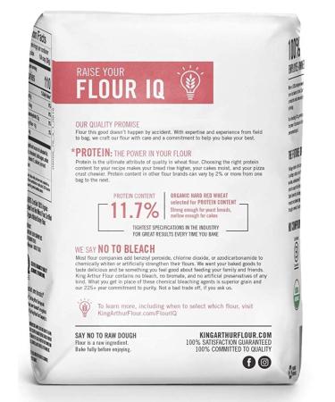 King Arthur Flour Organic Unbleached All Purpose Flour - 2 lb Pack - Buy Online on GoSupps.com