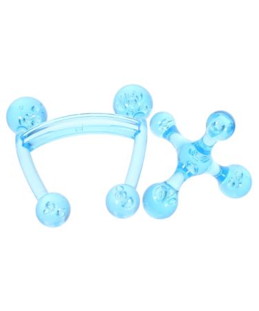 minkissy 2 x Massager Massager Massage Tool Beauty Equipment Neck PVC Blue 9.50X9.00X8.50CM